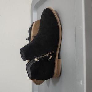 Womens Dr. Scholl's Astir Suede Black Bootie size 8 1/2 W